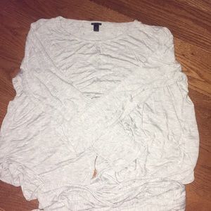 J. Crew heathered grey wrap t-shirt